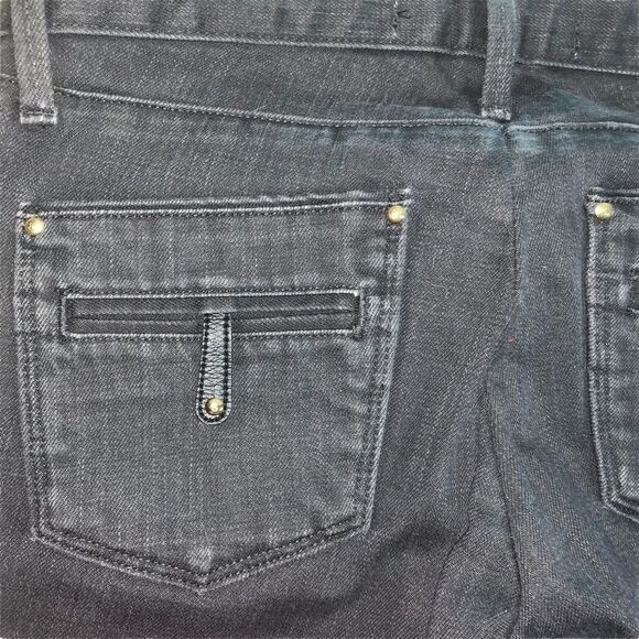 TWENTY8TWELVE by S. Miller Moto Zip Jeans  24 Black Skinny Gold Hardware - Picture 8 of 12